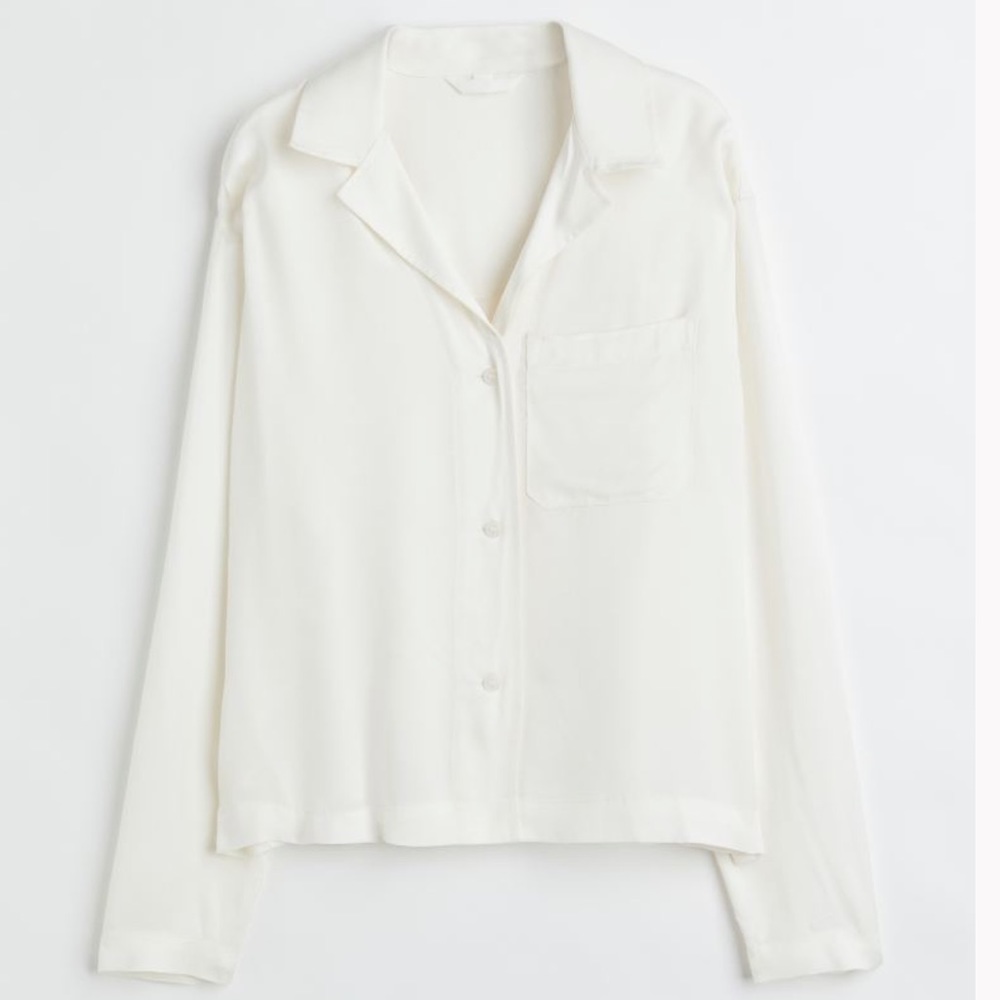 Cream Satin Blouse